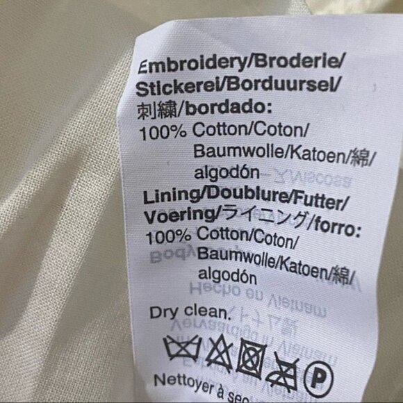 Madewell Eyelet Tassle Tie Cream Dress Sz 10 NWT Peasant Cottage Core Boho - Picture 12 of 12